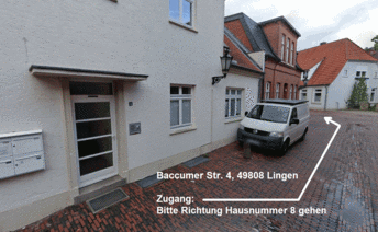 Zugang: Bitte Richtung Hausnummer 8 gehen